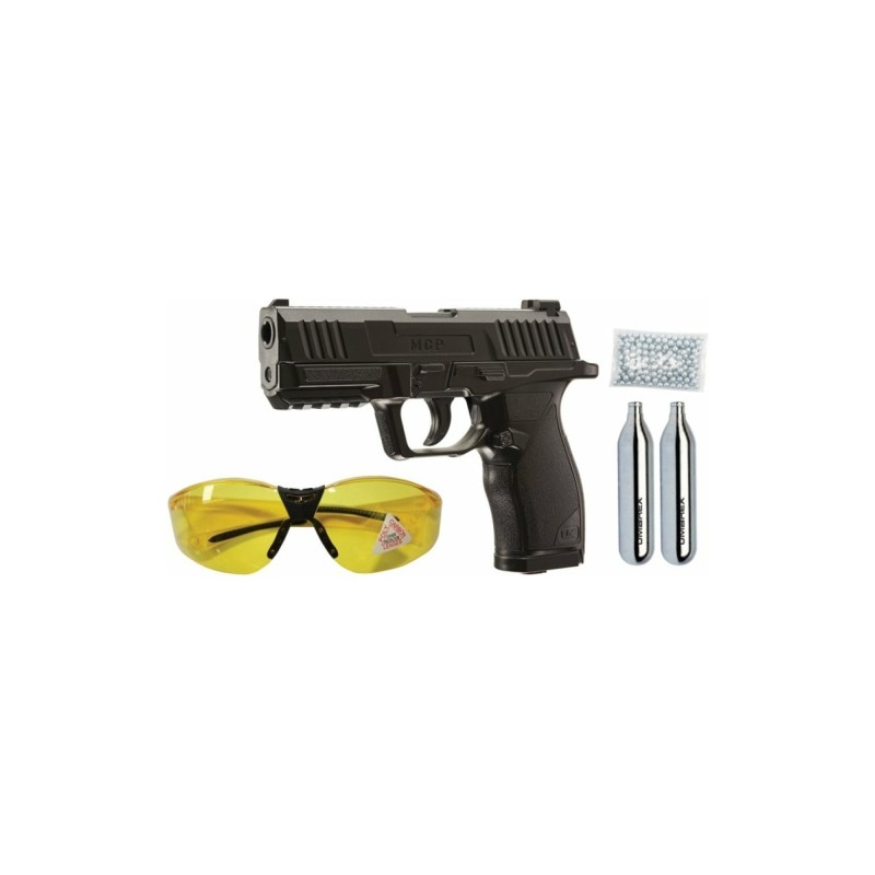 Pistola UX MCP Kit Negra CO2 BB CAL. .177 410fps (Lentes, 250 Bbs, 2 CO2)
